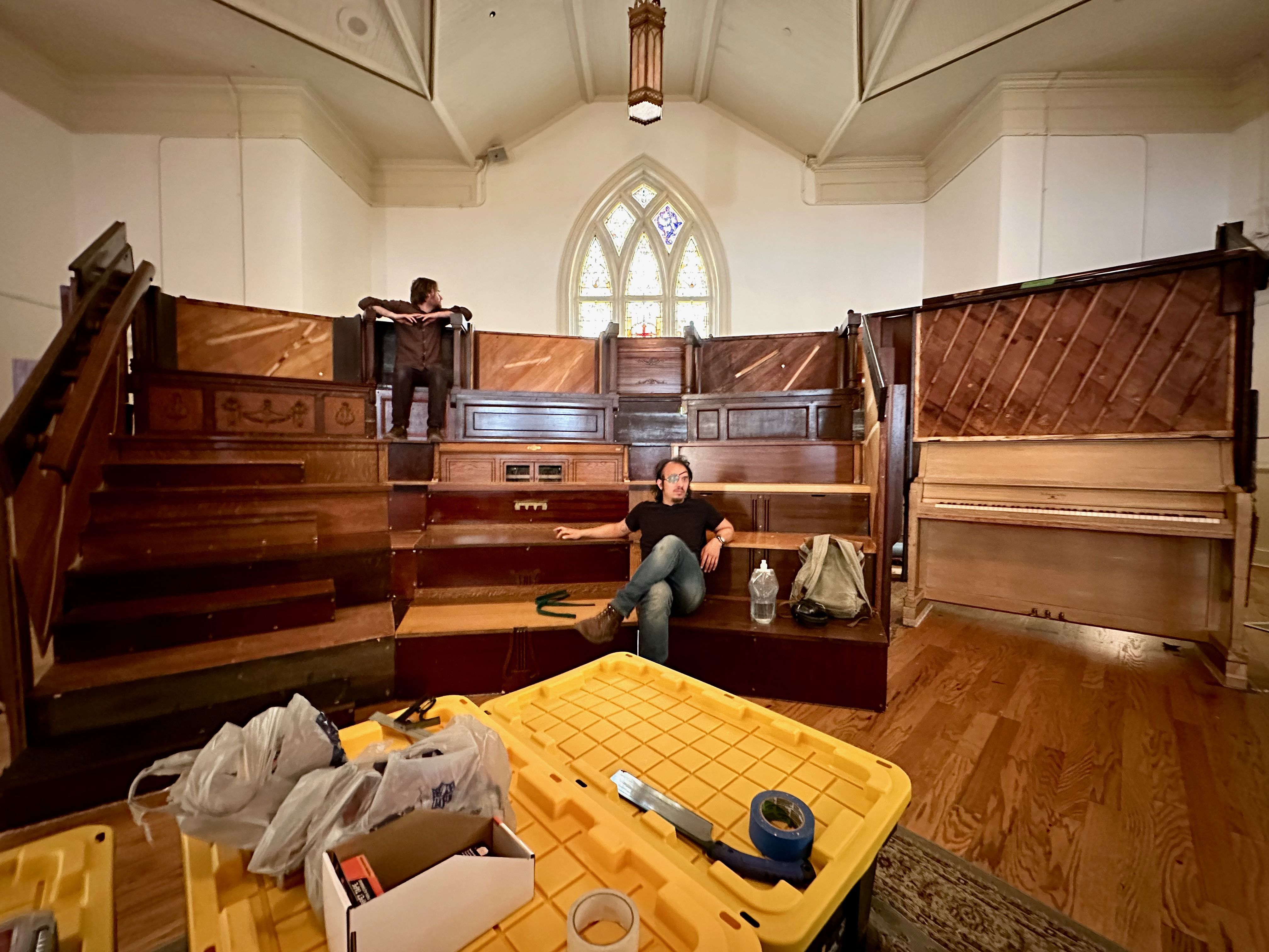 Pianodrome during build day